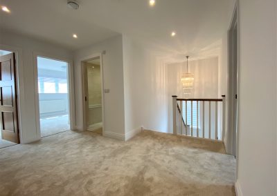 landing with doors open